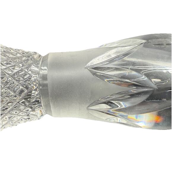 Rückl Bohemia Lead Crystal Bowling Pin Sculpture 8" Czech Republic - Picture 7 of 8